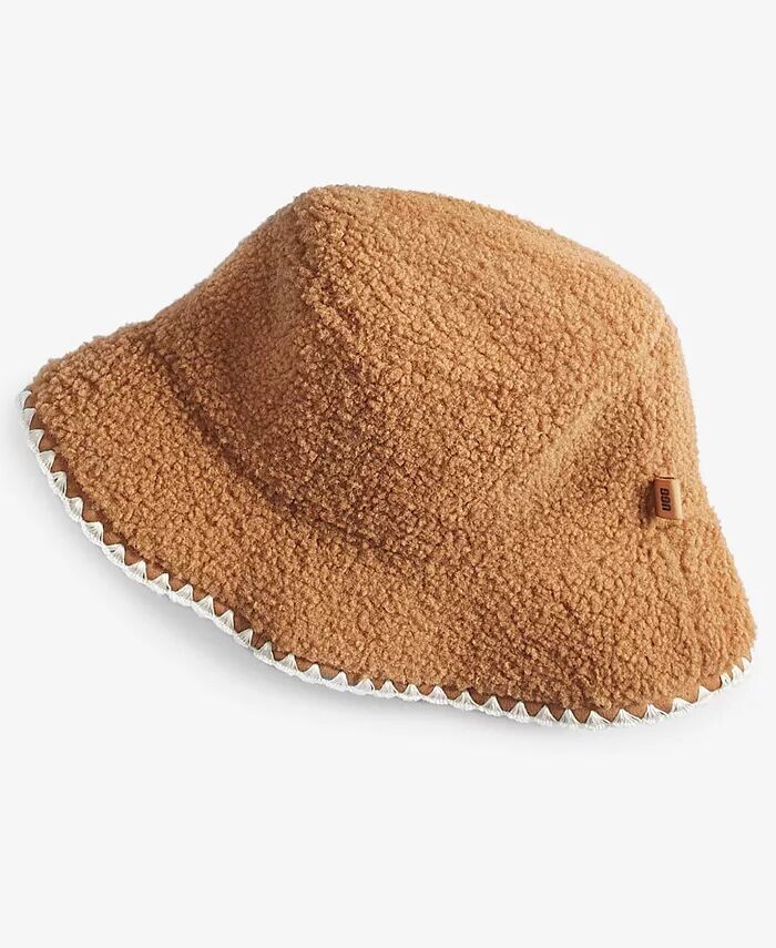 

Двусторонняя панама из пуха и атласа с фестончатыми краями UGG, коричневый