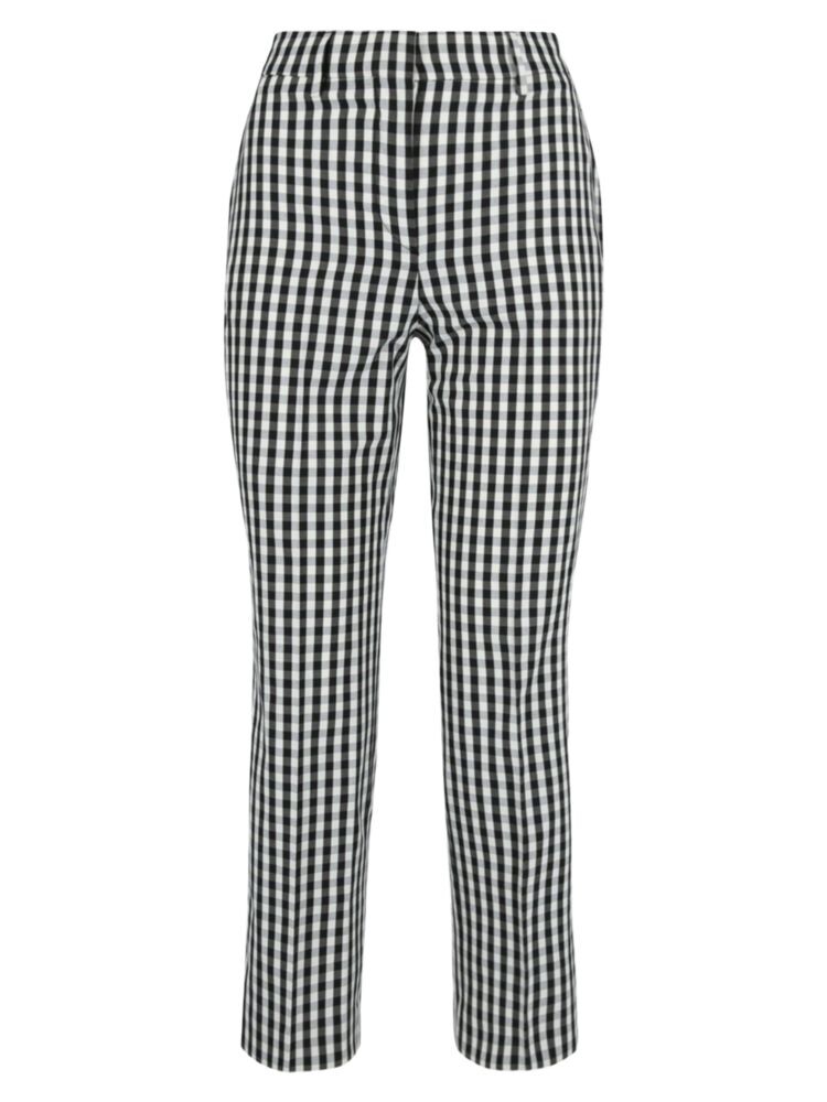 

Укороченные брюки в мелкую клетку Burberry, цвет Black White