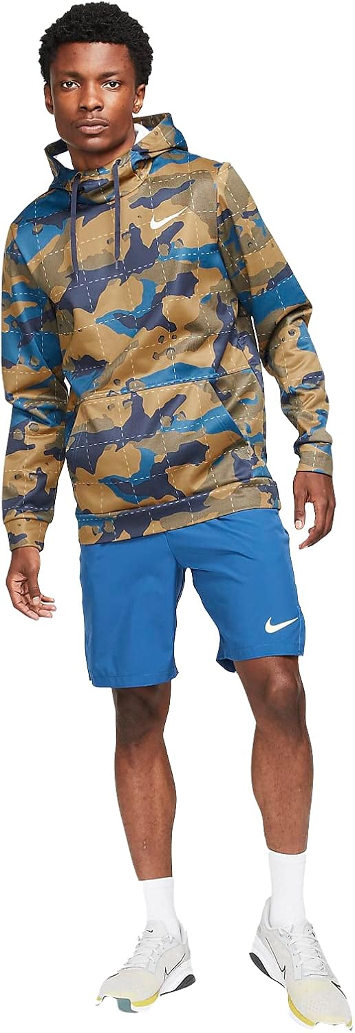 Мужская толстовка с капюшоном Nike Therma Fit, Court Blue Camo — фото 3