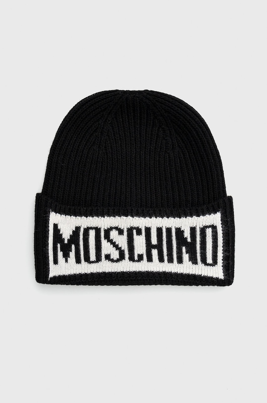 

Шерстяная шапка Moschino, черный
