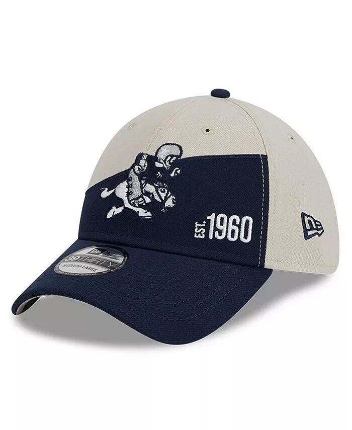 

Мужская кремовая, темно-синяя кепка Dallas Cowboys 2023 Sideline Historic 39THIRTY Flex Hat New Era