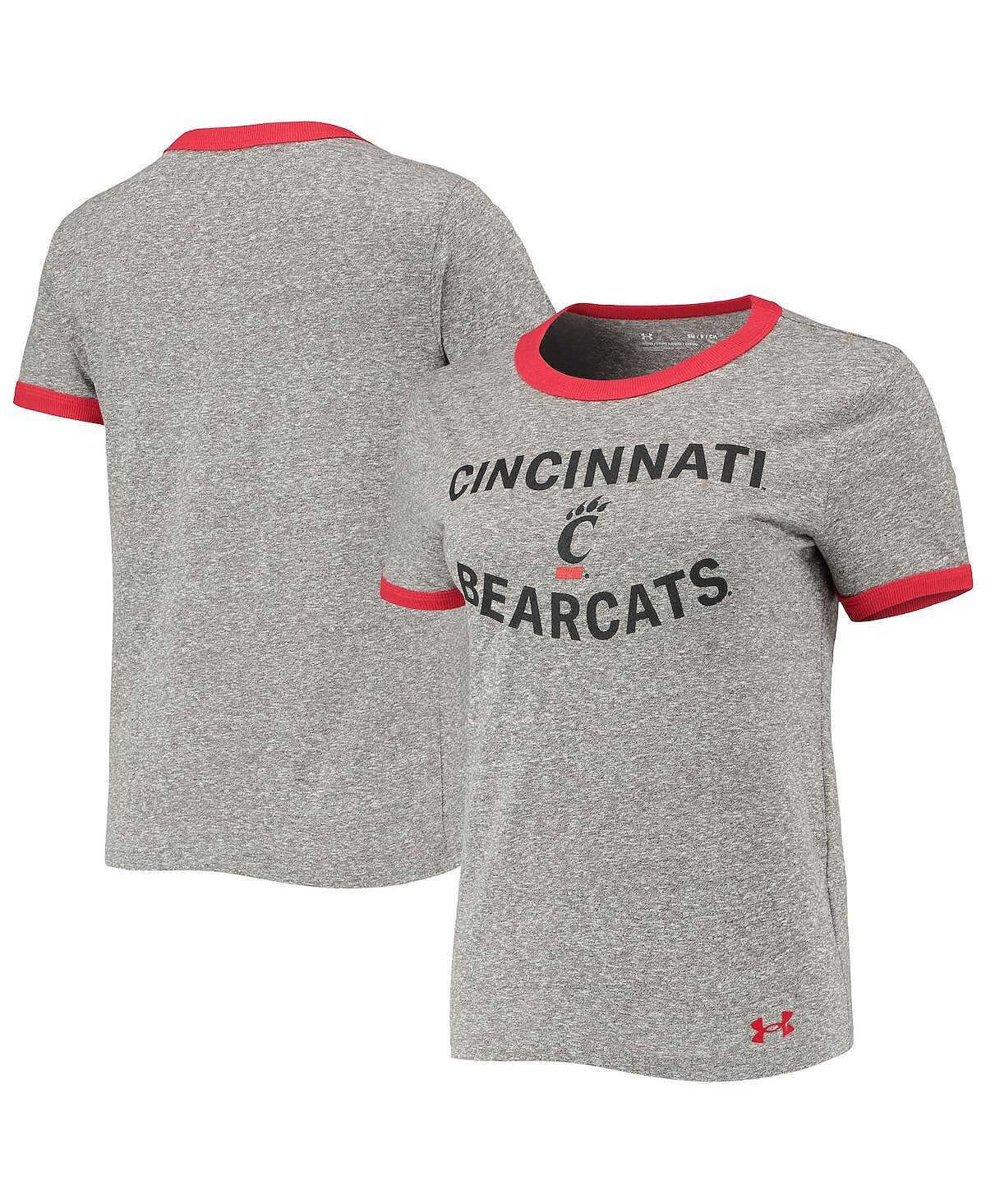 

Женская серая футболка с меланжевым отливом Cincinnati Bearcats Siro Slub Tri-Blend Ringer Under Armour, Серый, Женская серая футболка с меланжевым отливом Cincinnati Bearcats Siro Slub Tri-Blend Ringer Under Armour