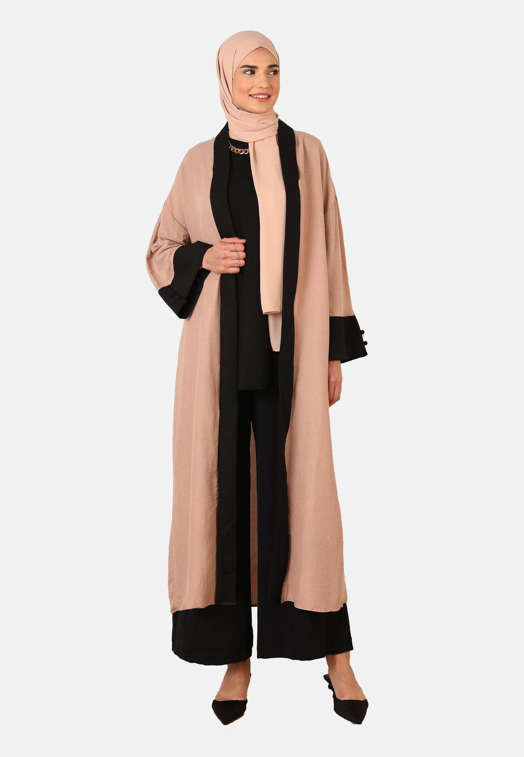 

Платье макси ABAYA REFKA Modanisa, бежевый