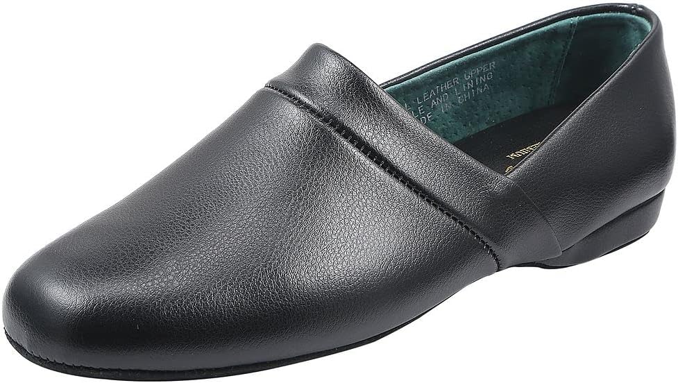 

Мужские кожаные тапочки для оперы PAMIR с подошвой из кожи и стелькой с эффектом памяти, черный