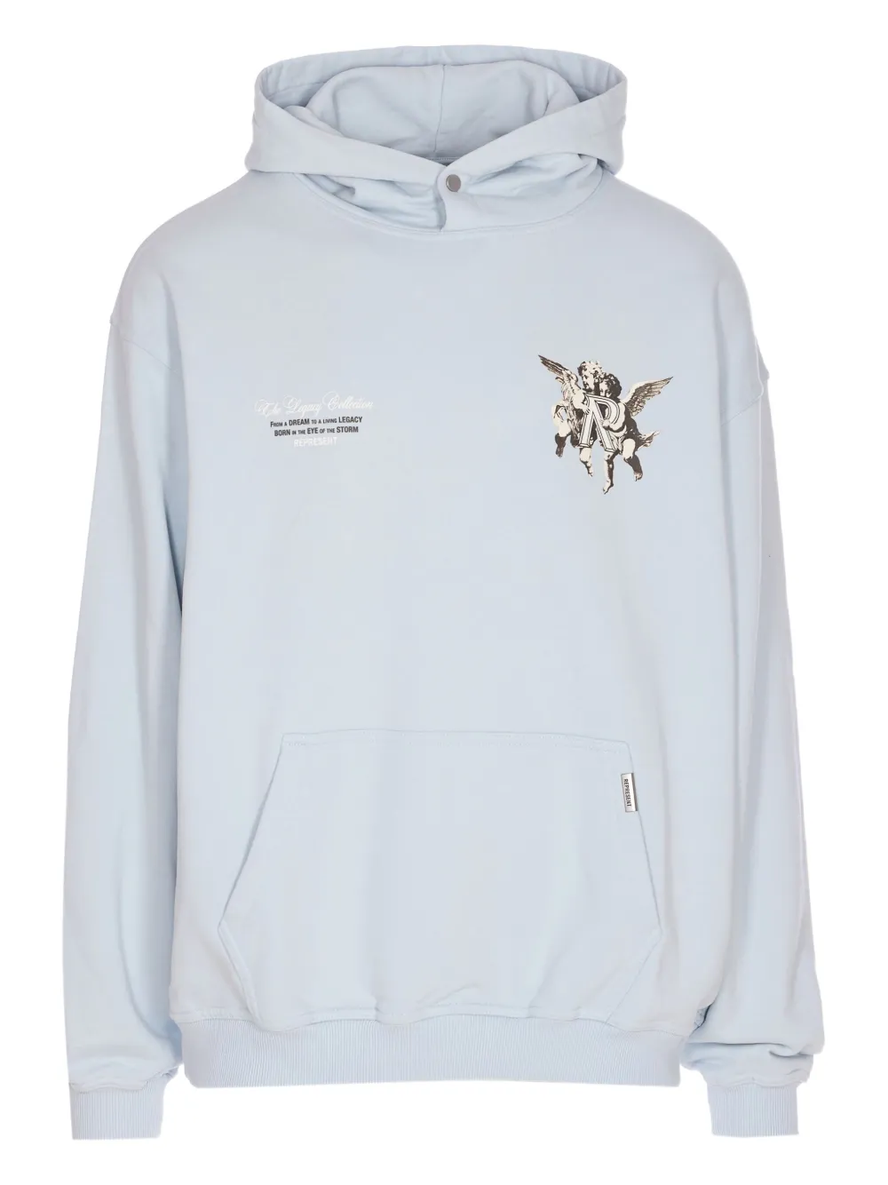 

Худи из хлопка с принтом "Ангел" Represent, синий