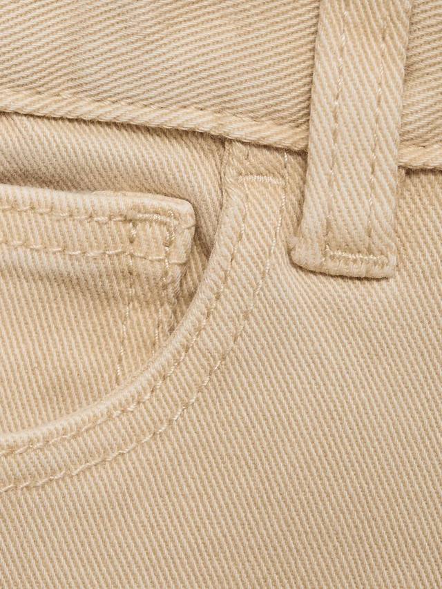Детские джинсы прямого кроя из перуанского хлопка Mango, Light Beige — фото 3
