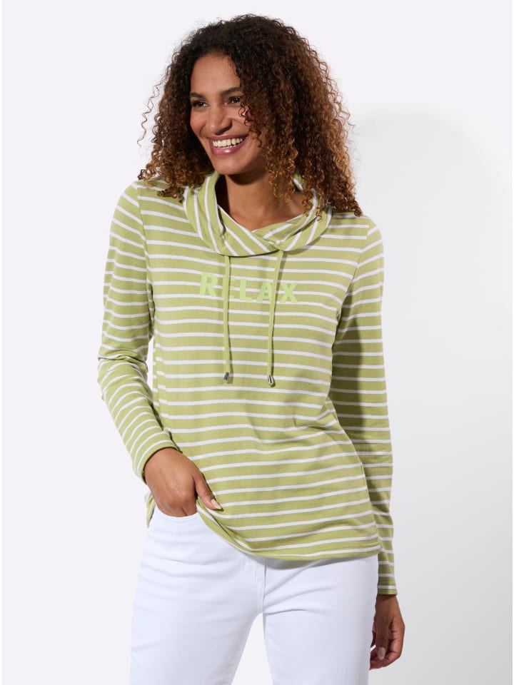 

Толстовка в лаймово-зеленую и белую полоску WITT WEIDEN