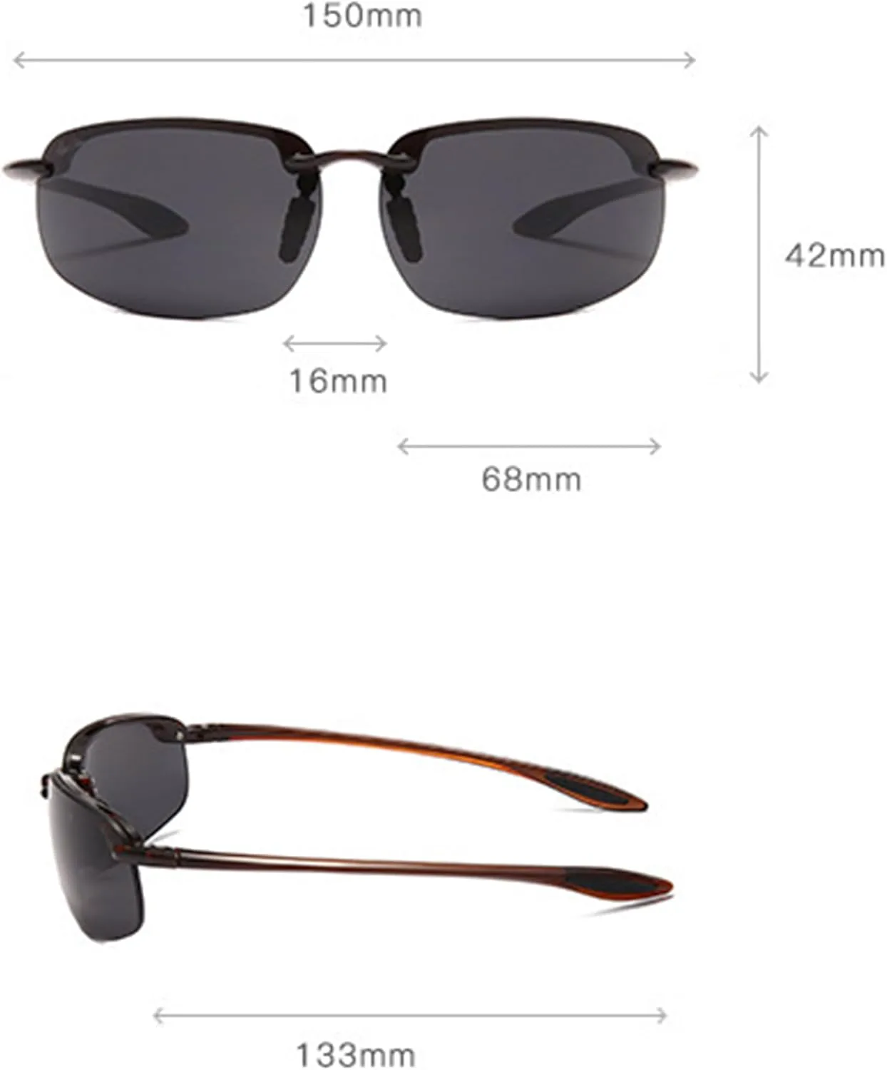 

Поляризованные спортивные солнцезащитные очки bullabulling для мужчин и женщин, оправа Tr90 без оправы, защита UV400, для езды на велосипеде, рыбалки, вождения, C4