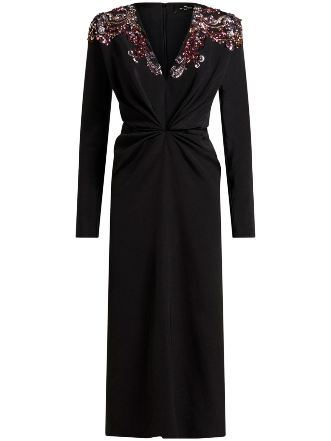 

ETRO платье с вышивкой, черный