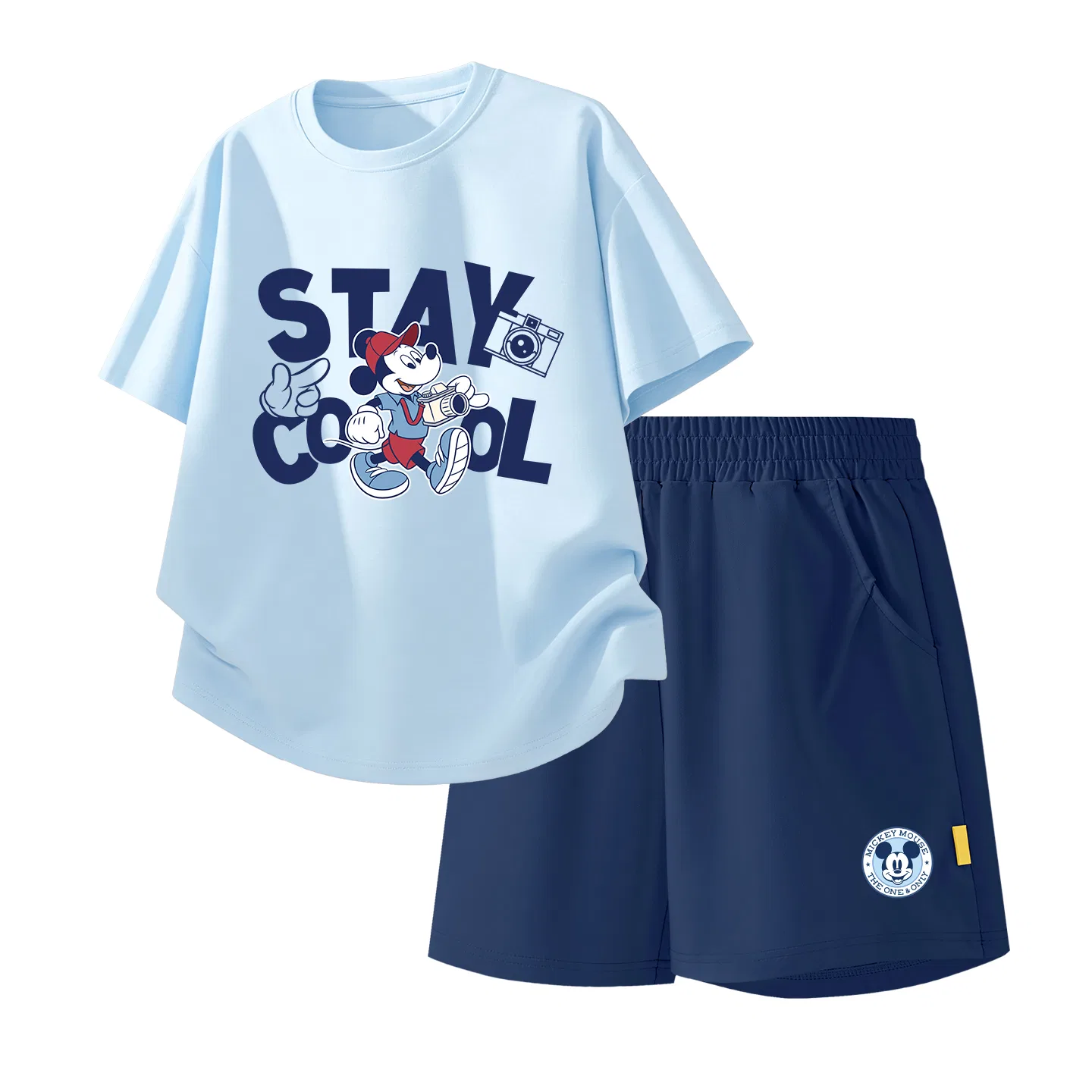 Детский спортивный костюм Casual Sportswear 2 Piece Set Disney, Dainty Sky Blue+Dilly K_Right Lower Deep Sea Blue — фото 3