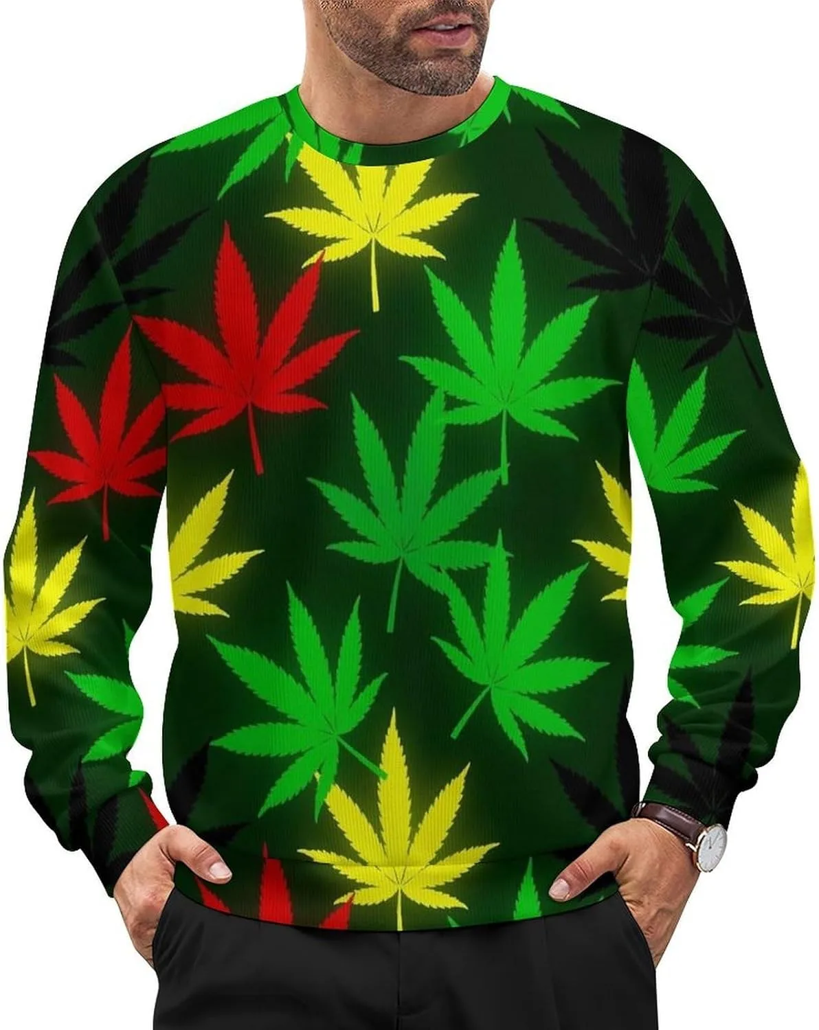 

Мужской мягкий свободный свитер с длинными рукавами Meaudiwes