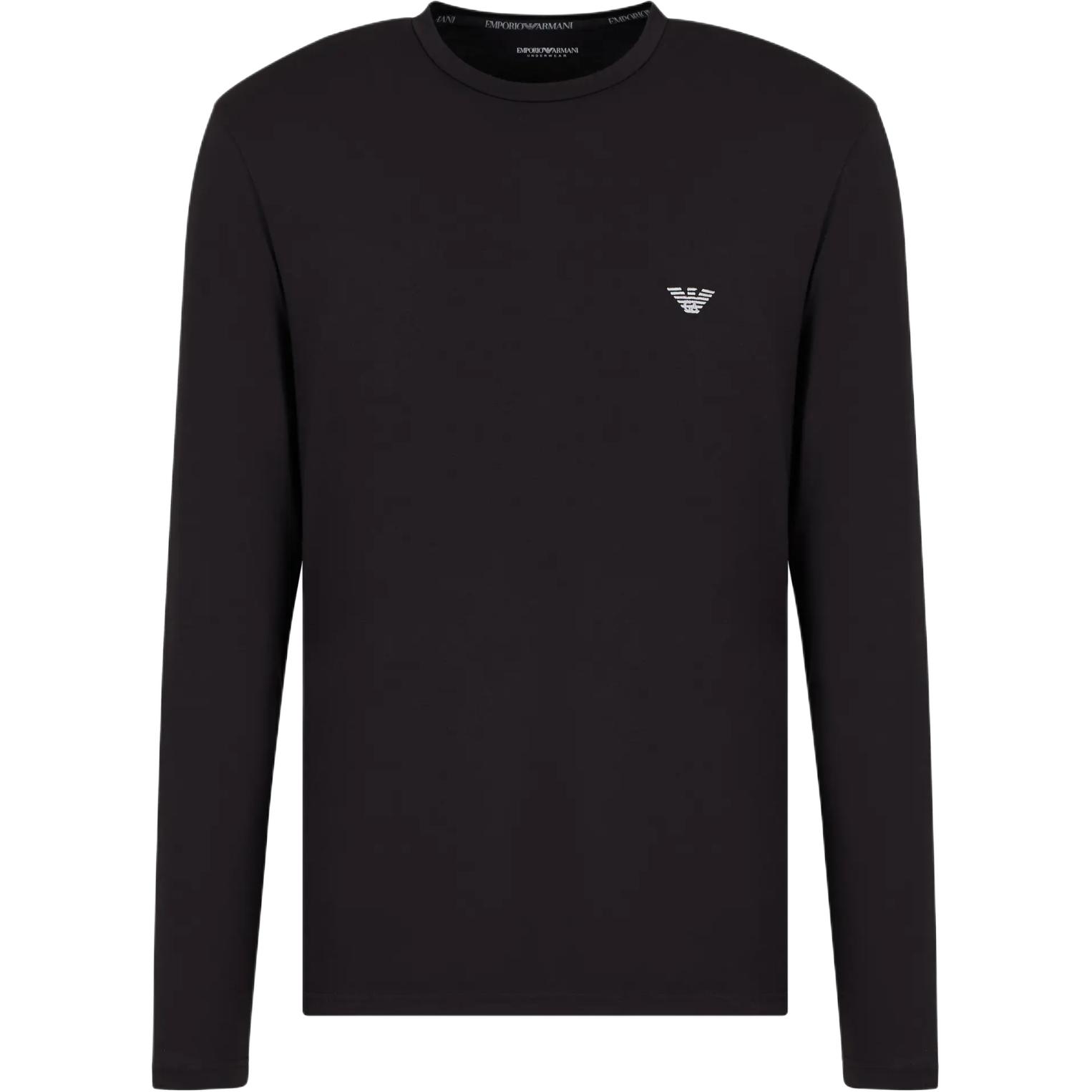 Облегающий топ для отдыха из уютного модала EMPORIO ARMANI, черный — фото 3