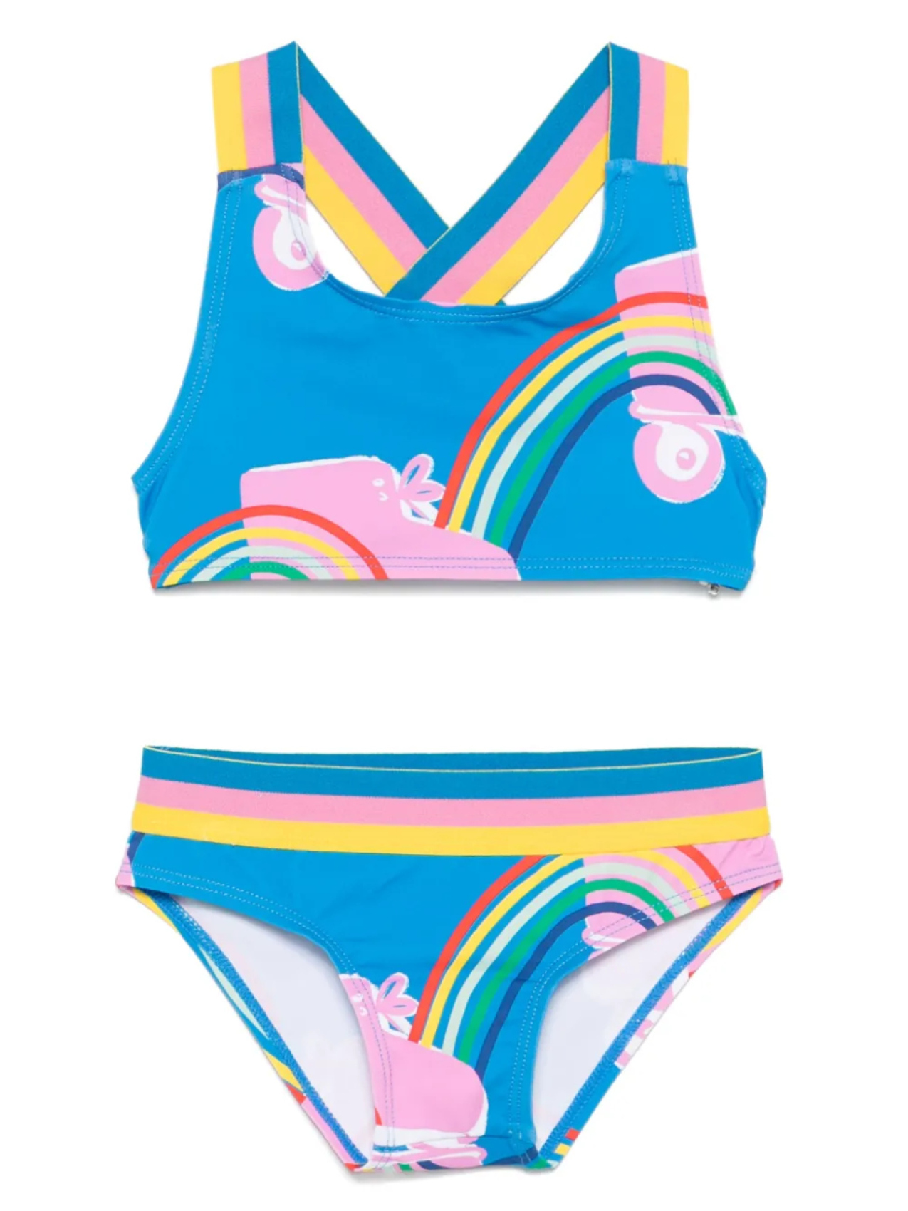 

Комплект бикини Stella McCartney Kids с графическим принтом, синий