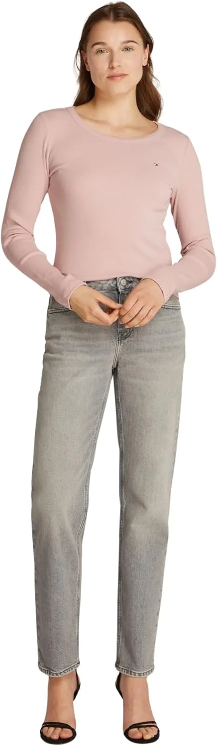 Tommy Hilfiger Women's Slim 5x2 Rib O-NK Ls Ww0ww38869 — фото 4