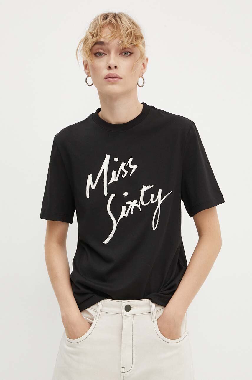 

Футболка с добавлением шелка Miss Sixty, черный