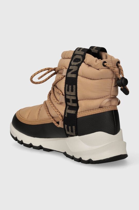 Женские зимние полусапоги The North Face стеганые, коричневый — фото 3