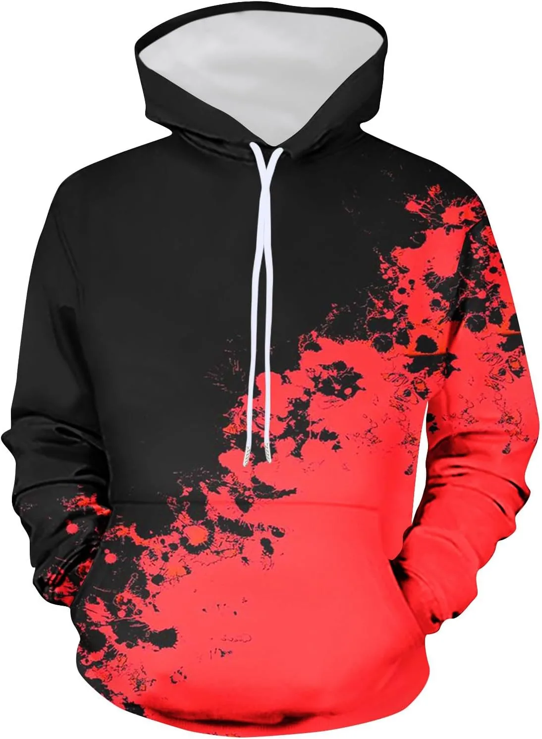 

Графический свитшот Muscularfit с капюшоном и цветными блоками