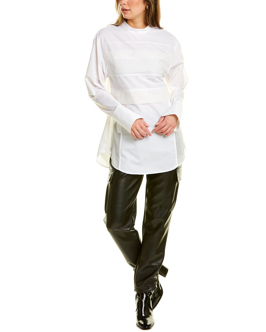 

3.1 Рубашка в стиле пэчворк от Phillip Lim Poplin 3.1 Phillip Lim, белый