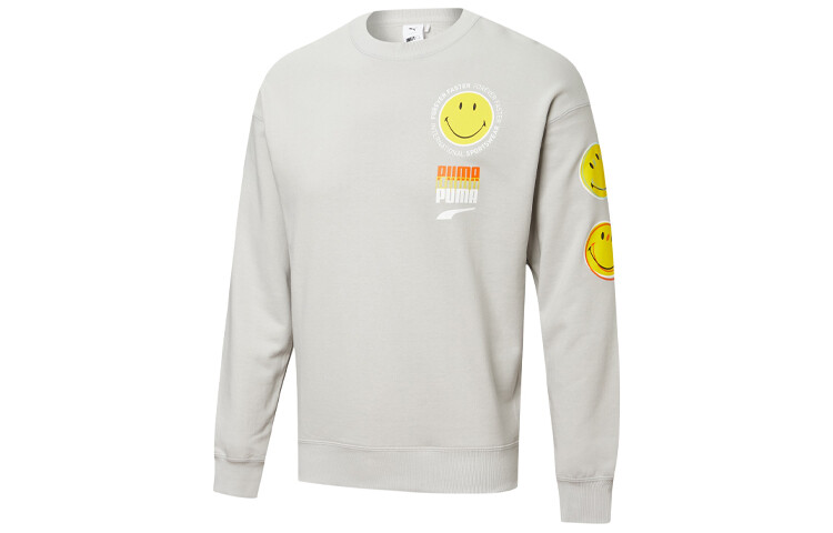 

Толстовка Smiley X унисекс светло-серая Puma, серый