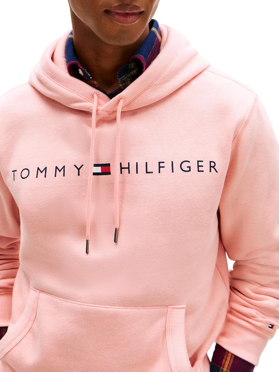 Мужская флисовая толстовка с капюшоном и логотипом Tommy Hilfiger с длинным рукавом, Blossom — фото 2