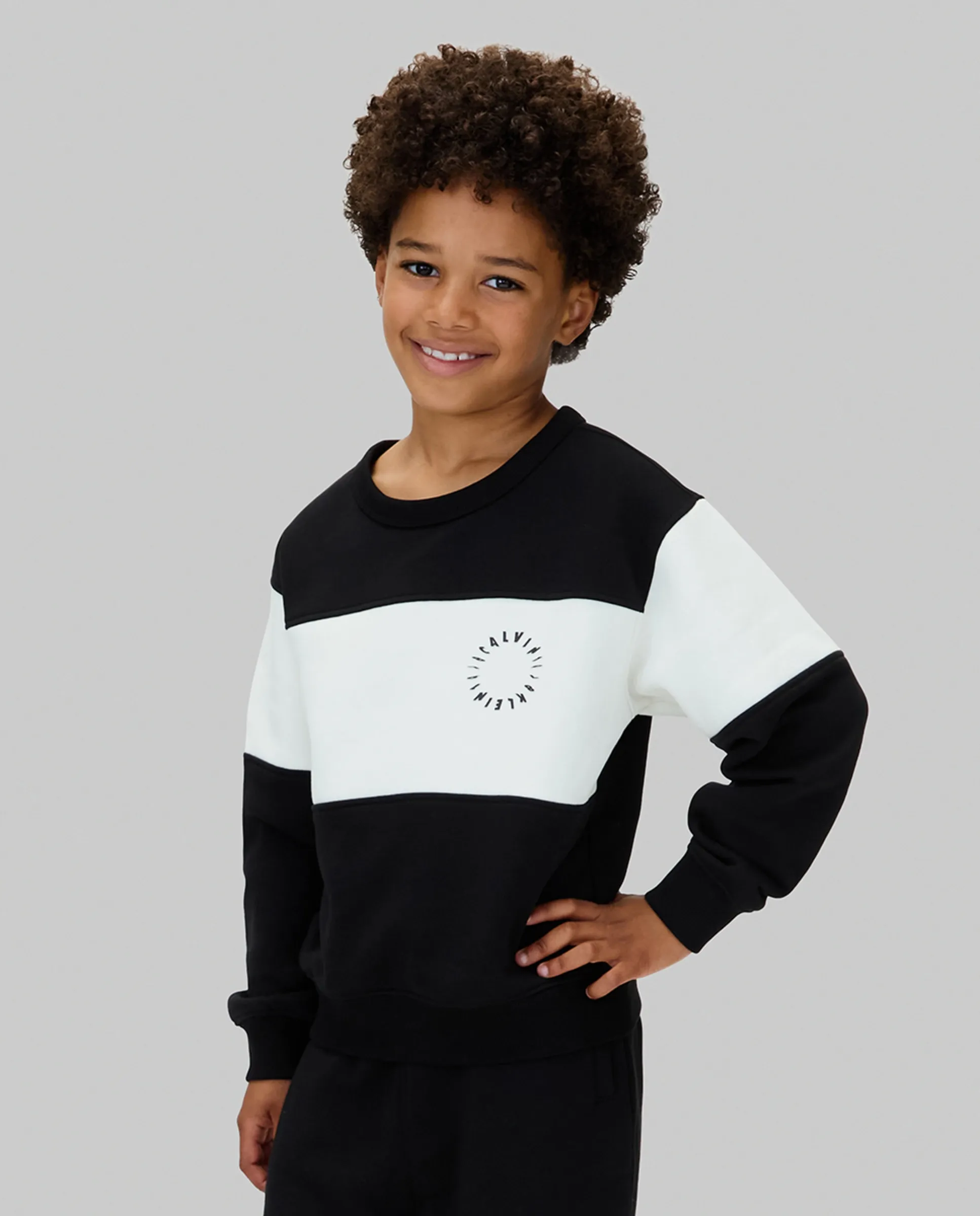 

Детский спортивный костюм с логотипом Calvin Klein, черный