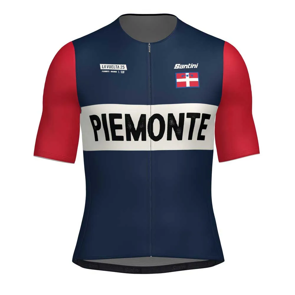 

Джерси Santini La Vuelta Grand Salida Piemonte short sleeve, синий