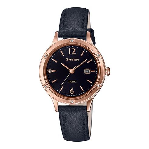 

Часы CASIO Analog SHEEN Sapphire Crystal Quartz Waterproof Black Digital, черный