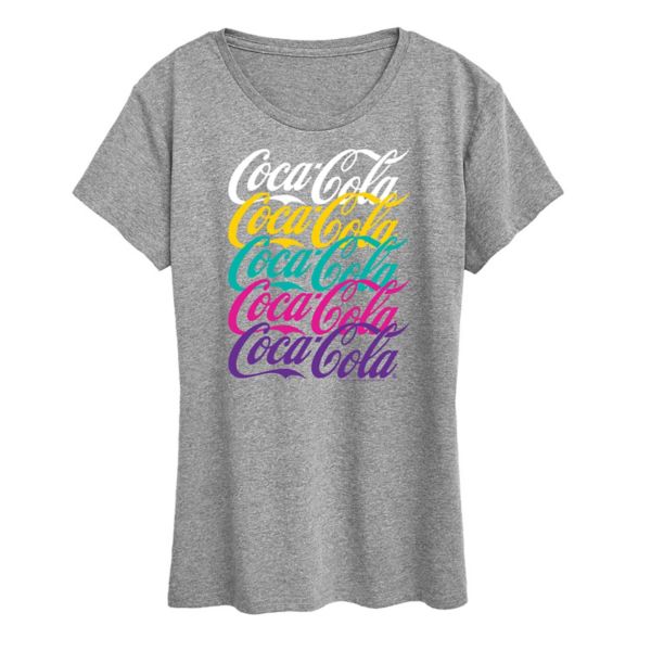 

Женская футболка с логотипом Coca-Cola в стиле 90-х Licensed Character, серый