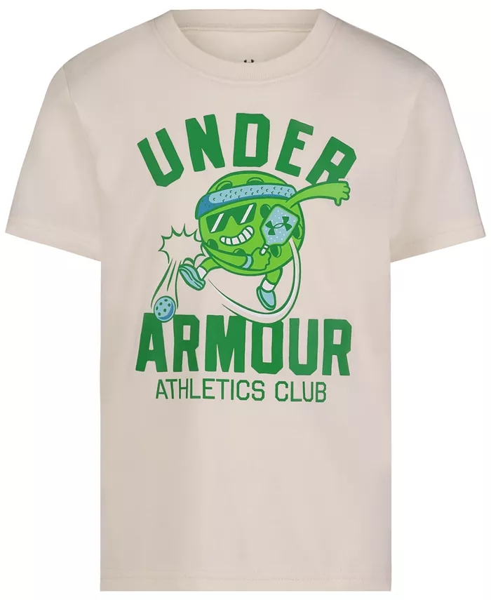 

Футболка для малышей и мальчиков Pickleball Under Armour, коричневый/бежевый