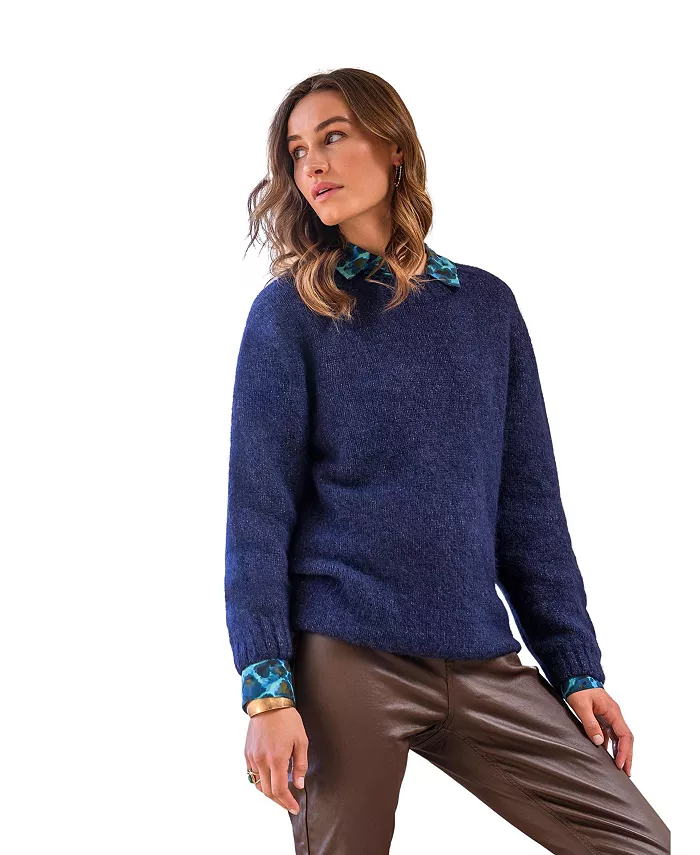 

Женский свитер из альпаки и хлопка Celtic & Co., синий