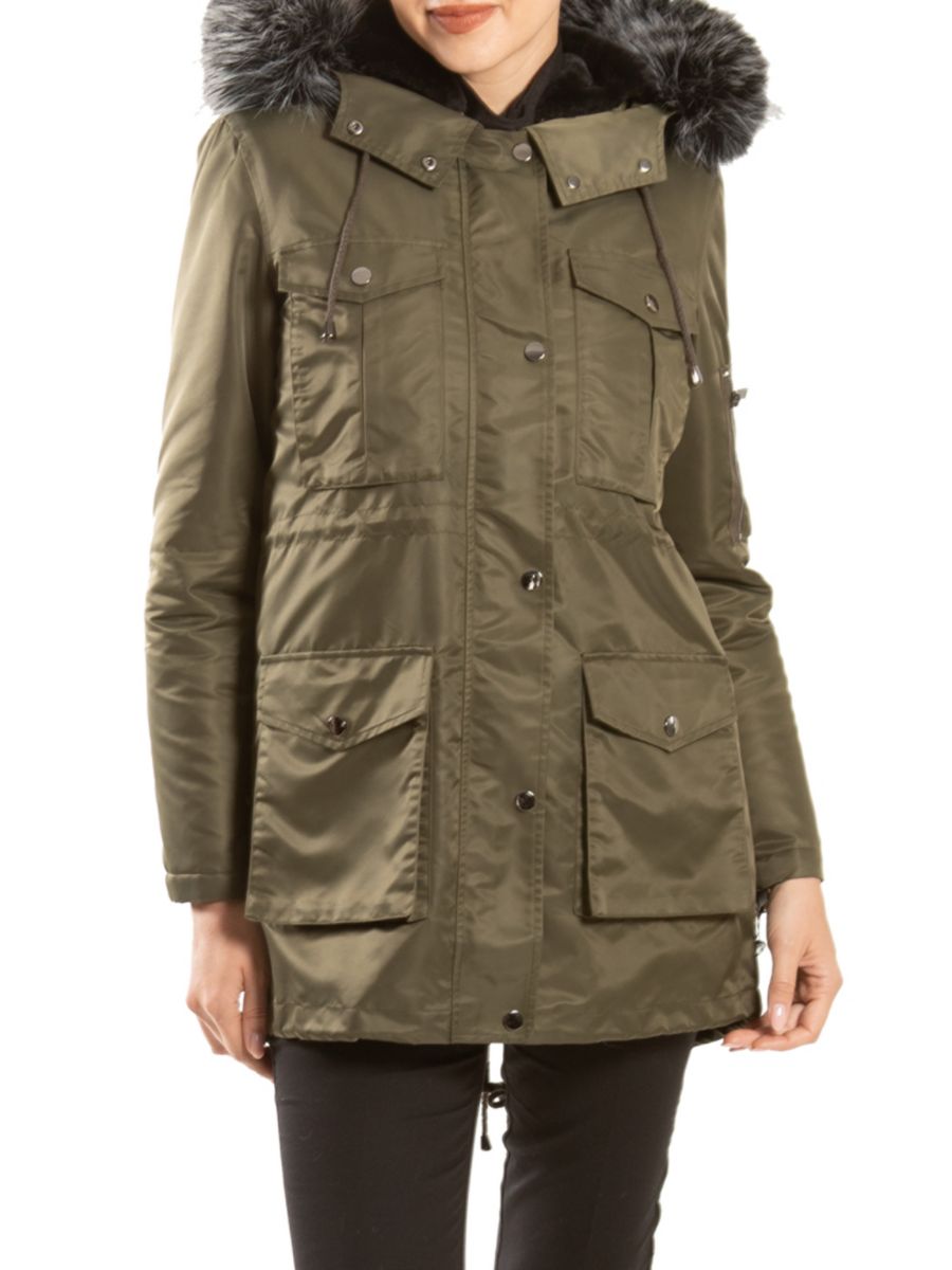 

Пальто-парка из искусственного меха BELLE FARE, цвет Army Green, Зеленый, Пальто-парка из искусственного меха BELLE FARE, цвет Army Green