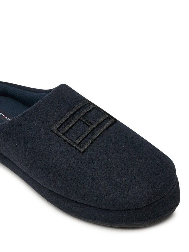 Домашние тапочки Tommy Hilfiger Flag Warm Felt House Shoe FM0FM05227, темно-синий — фото 4
