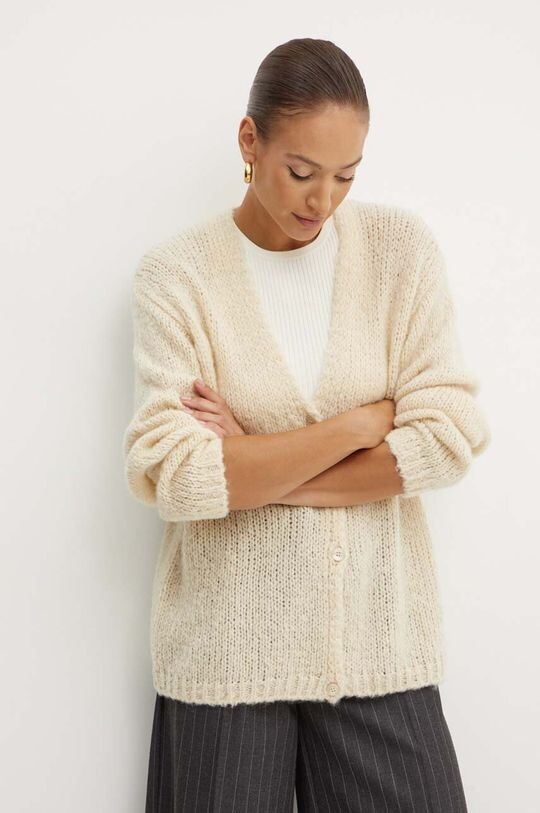 

Шерстяной кардиган Weekend Max Mara, бежевый