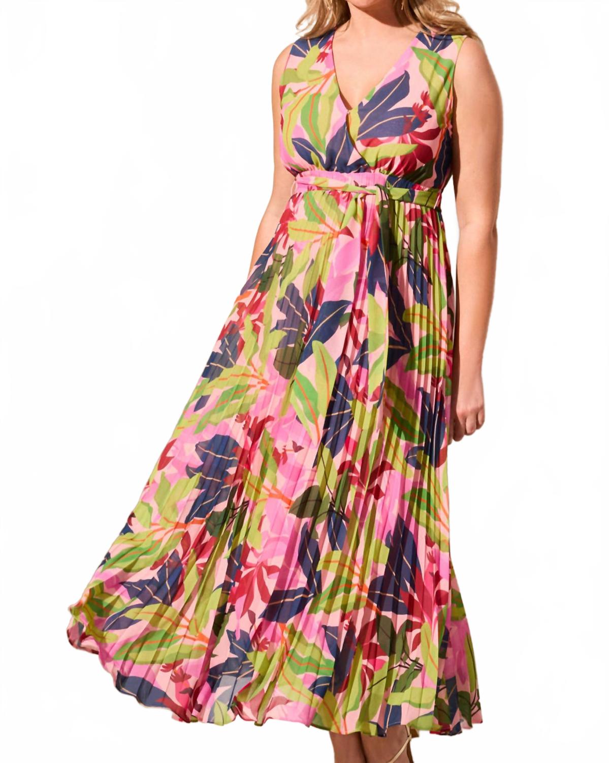 

Плиссированное макси-платье в цвете тиберри TRIBAL, Teaberry