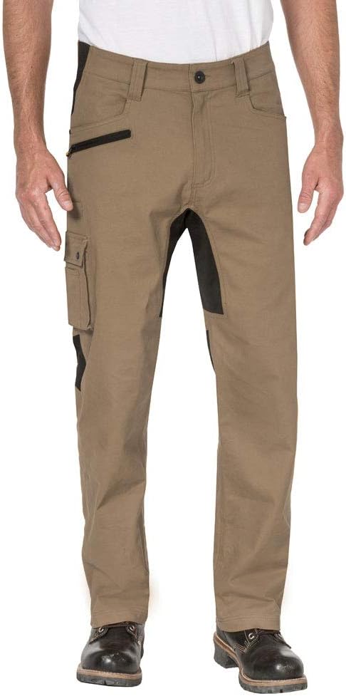 

Мужские рабочие брюки CAT Operator Flex с эластичной тканью, карманом-карго и расклешенной штаниной, Dark Sand