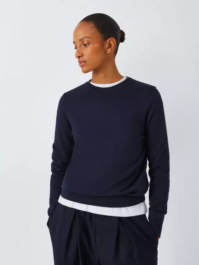 

Джемпер John Lewis Cotton Crew Neck, темно-синий