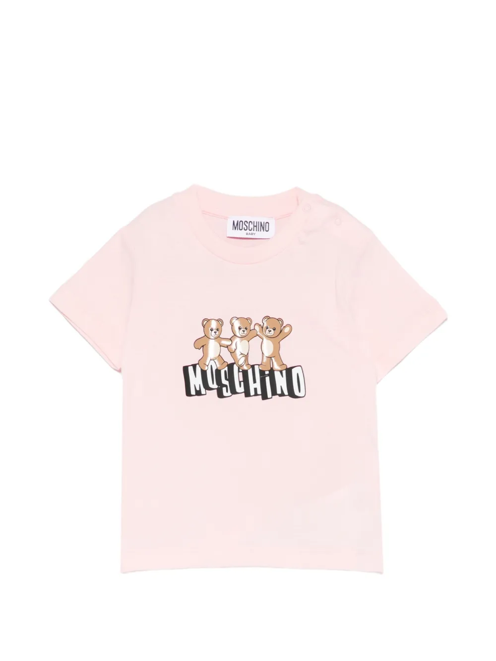 

Футболка с принтом "Тедди" Moschino Kids, розовый