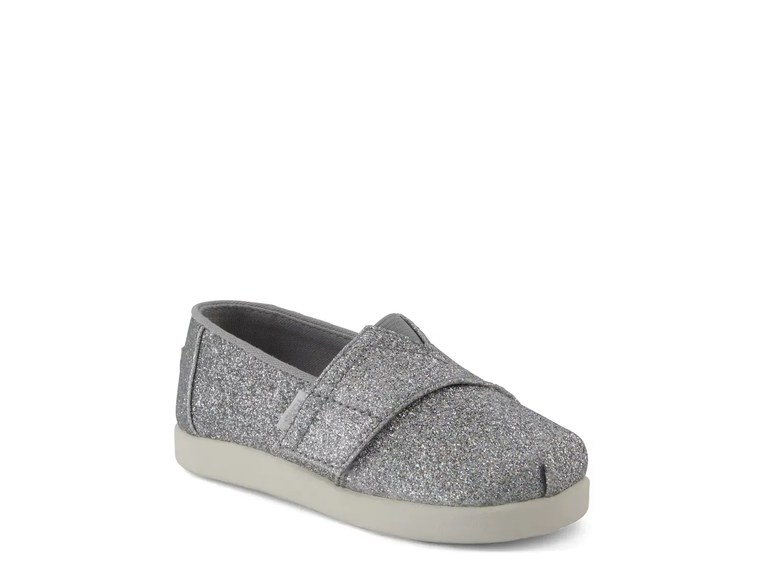 

Слипоны Slip-On - детские Toms, Silver Metallic