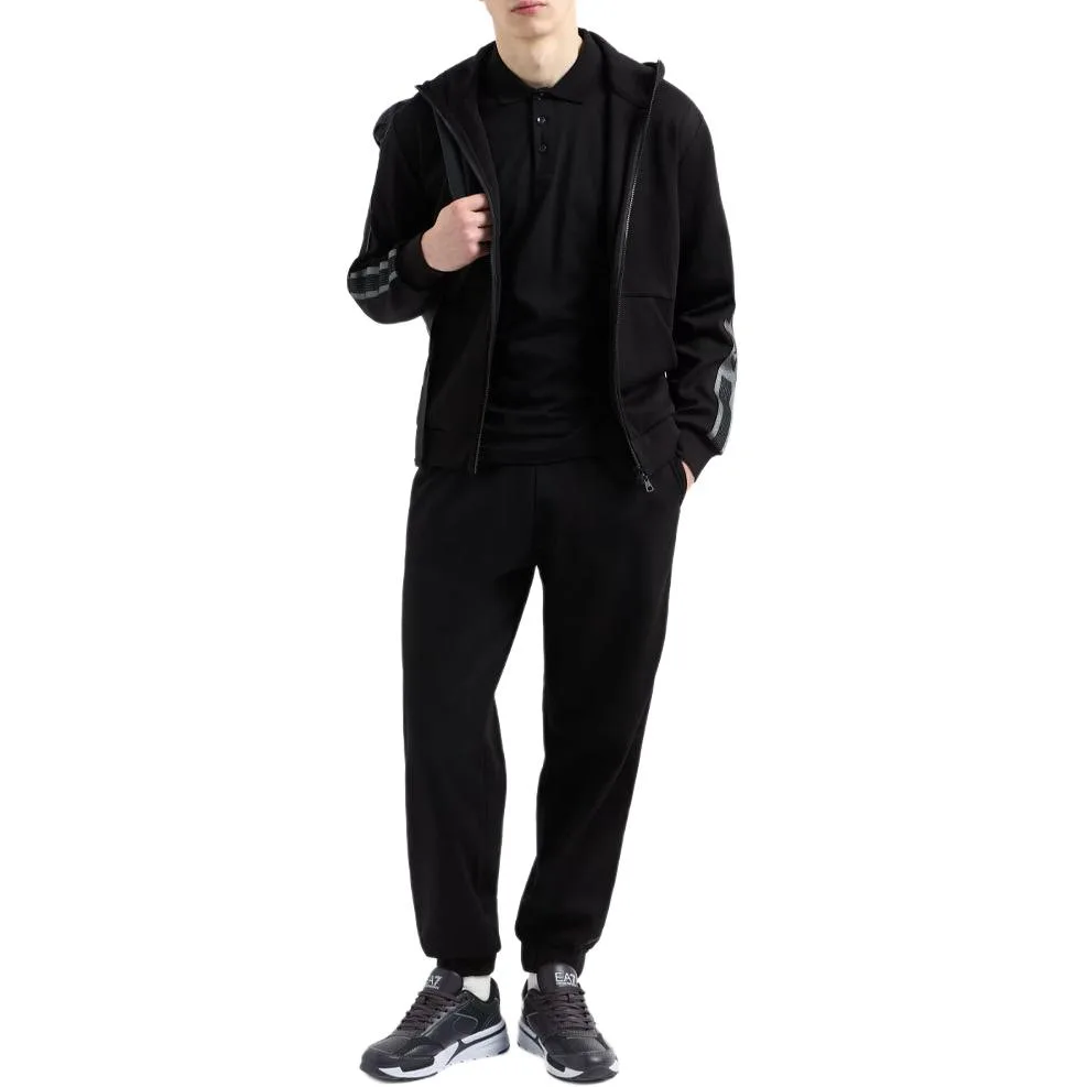 EMPORIO ARMANI EA7 Вязаные спортивные брюки мужские Black — фото 3