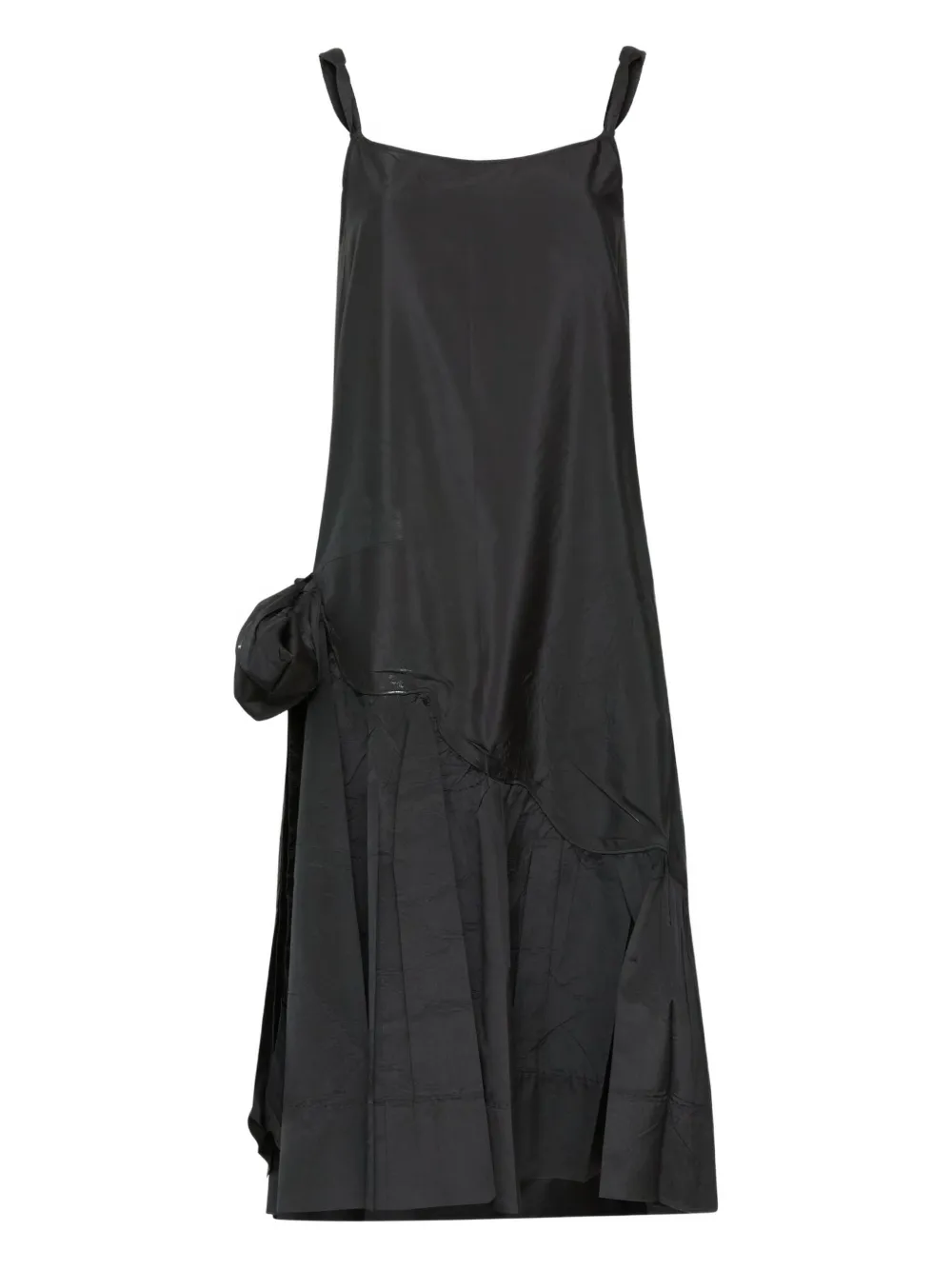 

Платье миди на бретелях с бантом Maison Margiela, черный