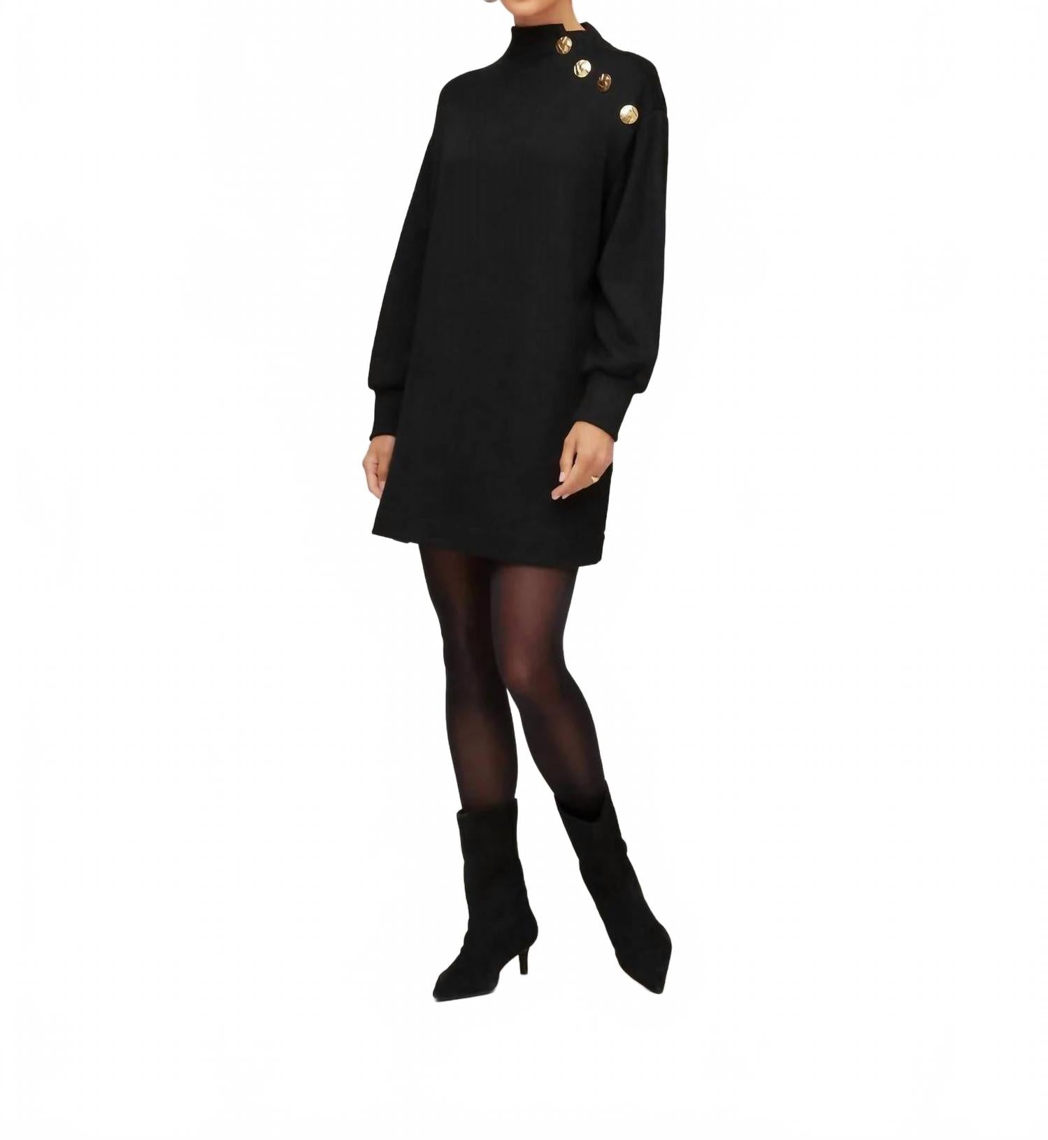 

Платье с высоким воротником Brenna, черное Fifteen Twenty, черный