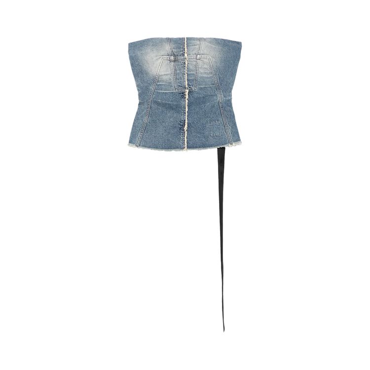 

Топ Rick Owens DRKSHDW Denim Bustier Top 'Washed Indigo', синий