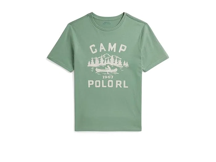 Футболка Logo Cotton Jersey Graphic Tee Polo Ralph Lauren Kids, Faded Mint