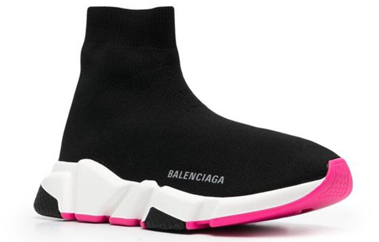 Кроссовки женские Balenciaga Speed Lifestyle, черный / розовый — фото 2