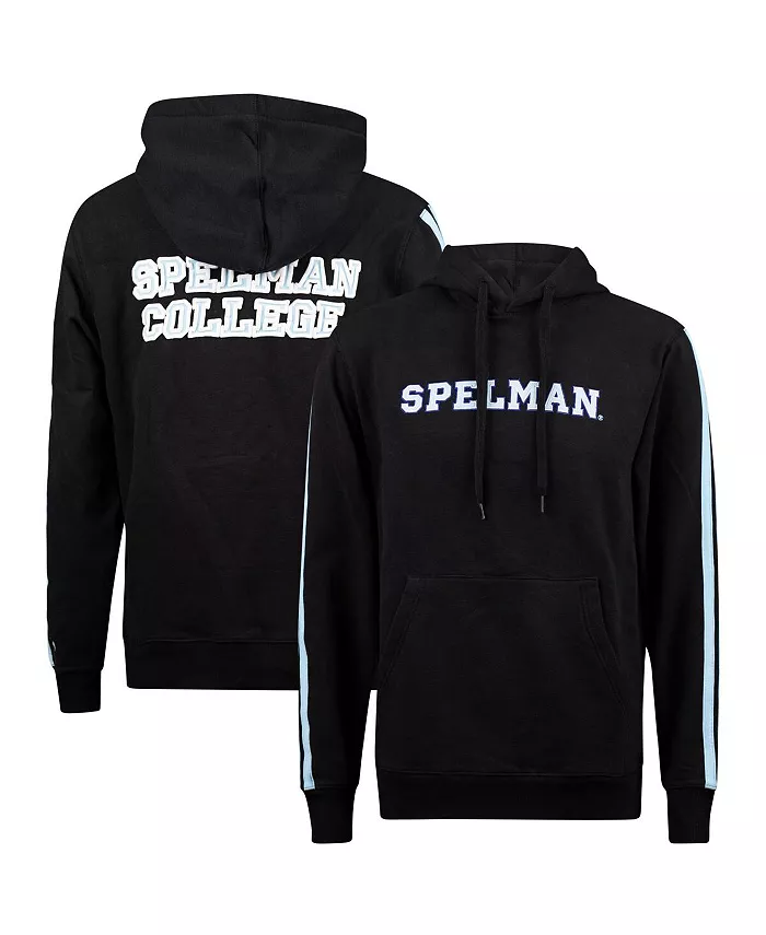 

Мужская черная худи Spelman College Jaguars Oversized Stripes Pullover FISLL