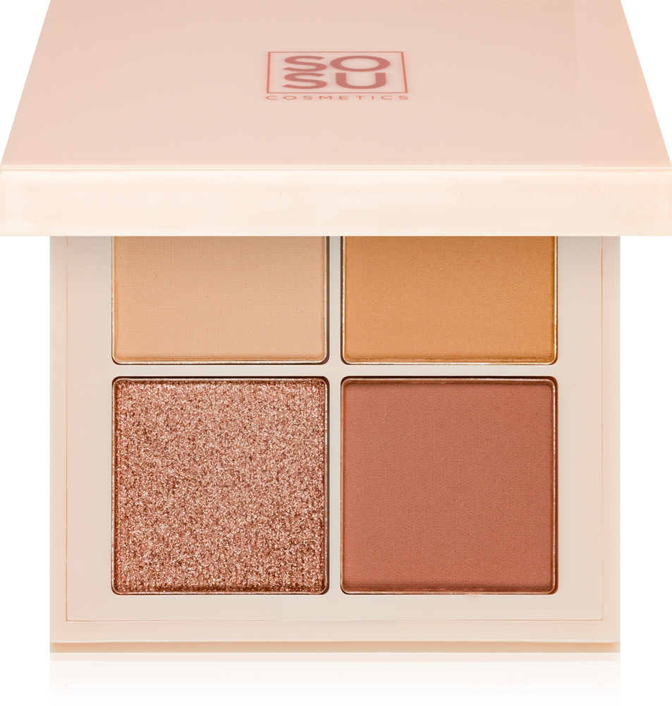 

Палитра теней для век с четырьмя оттенками Sosu Cosmetics, atspalvis nude 4,8 гр