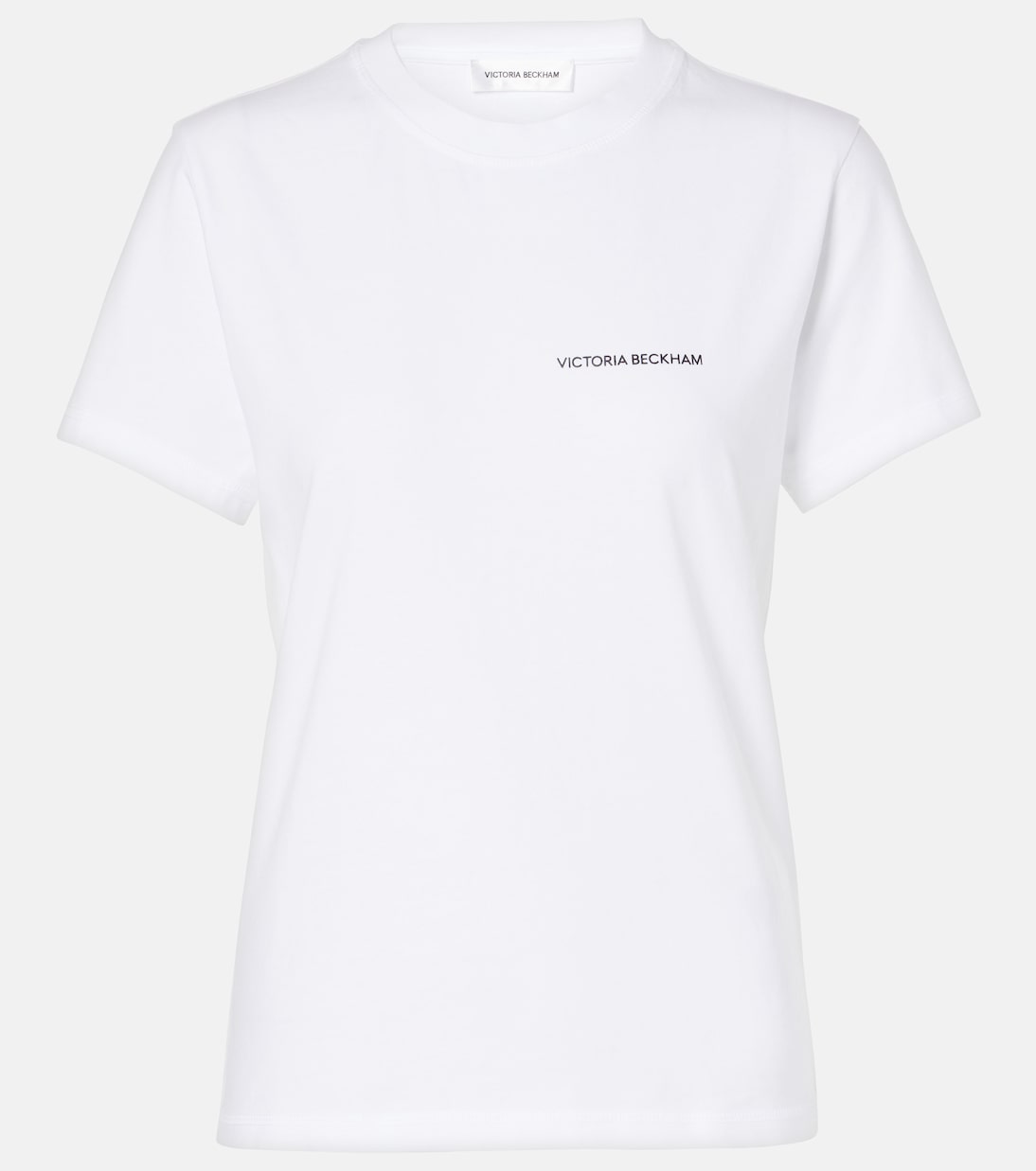 

Футболка из хлопкового джерси с логотипом Victoria Beckham, белый