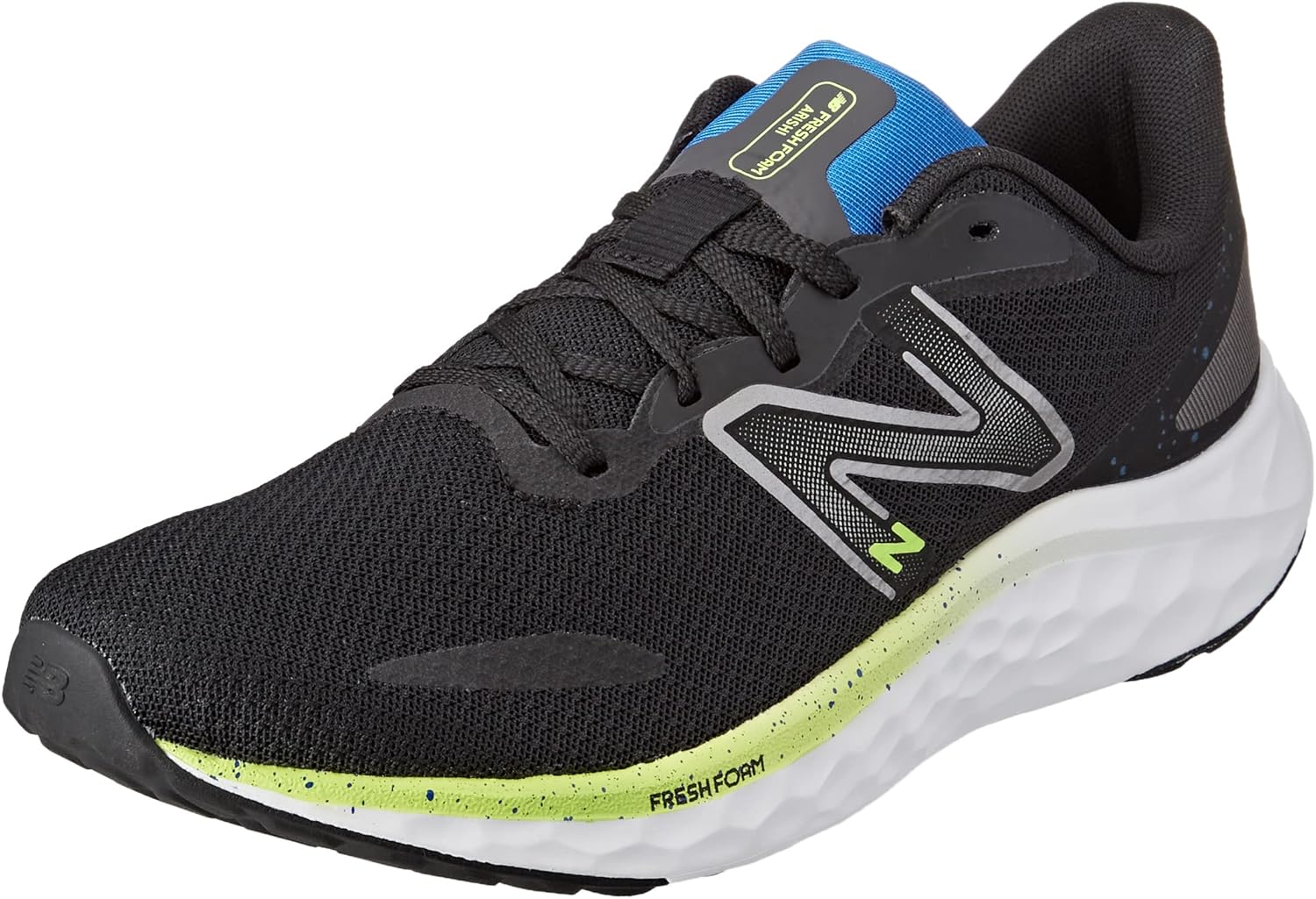

Кроссовки для бега New Balance Mens Fresh Foam Arishi V4, Black/Pixel Green/Cobalt