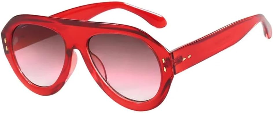 

Круглые градиентные солнцезащитные очки для женщин и мужчин с защитой от УФ-излучения UV400 в стиле панк с заклепками и широкими дужками, подходящие для занятий спортом на открытом воздухе и верховой езды UYPTK, Wine Red