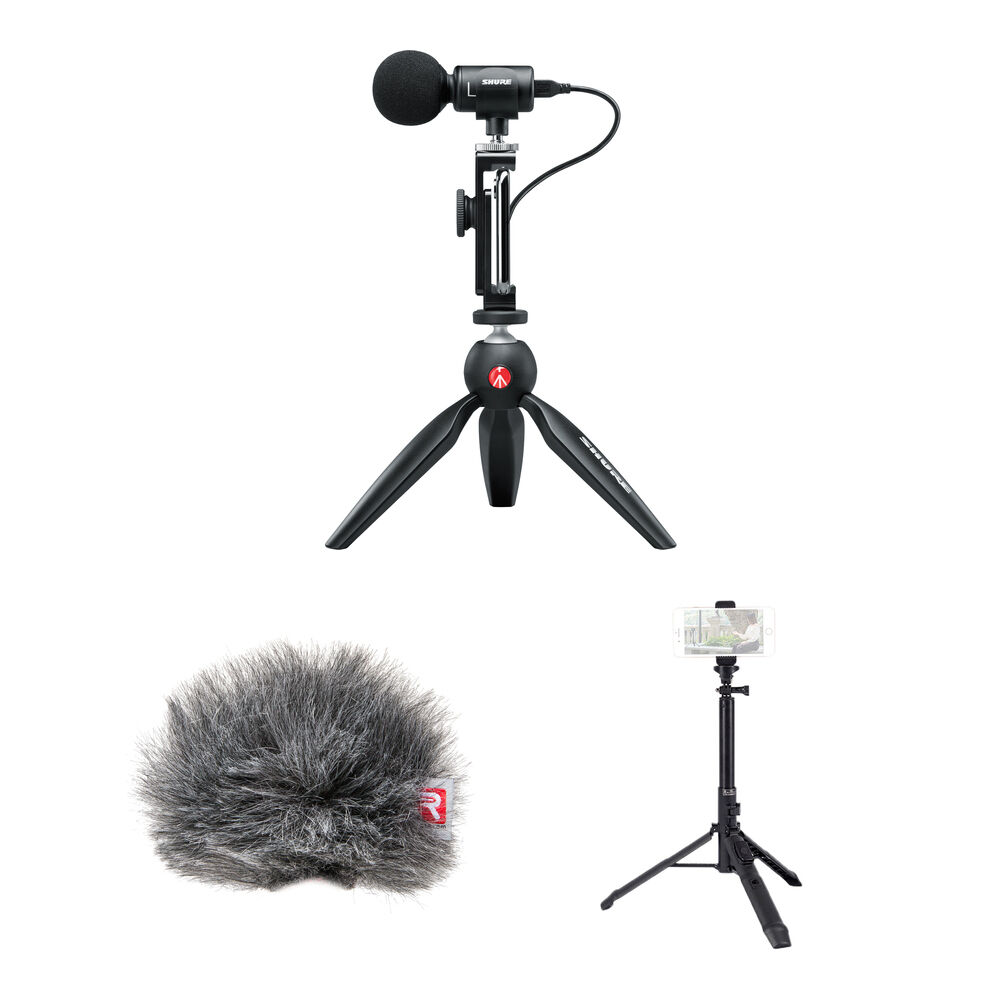 

Направленный микрофон Shure MOTIV MV88+ Video Kit with Windjammer and Tripod